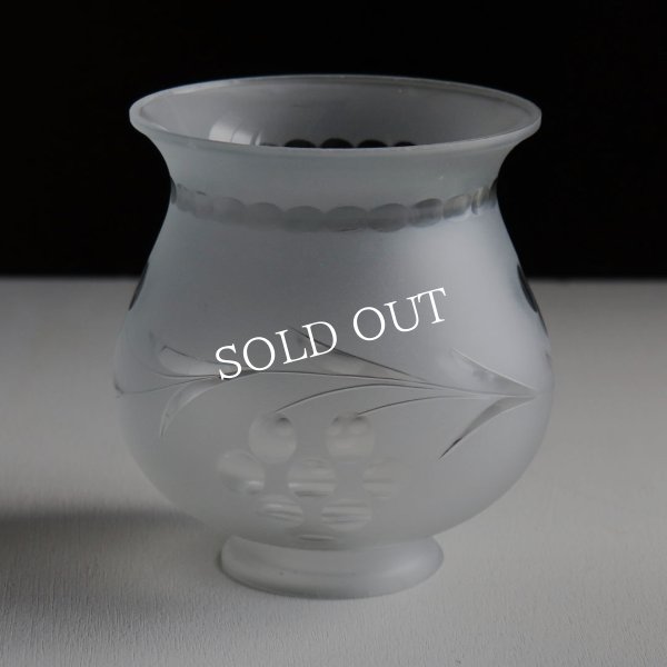 USAヴィンテージカットグラスシェードミニテーブルライト｜卓上照明ドーム型アンティーク