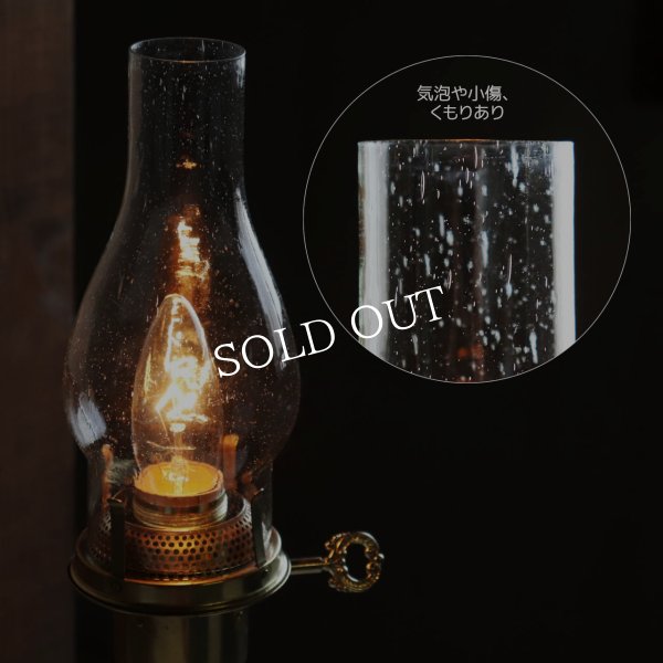 USAヴィンテージオイルランプ型ホブネイルミルクガラス製テーブルライト｜アンティーク卓上照明