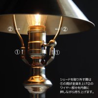 画像2: USAヴィンテージアールデコオールブラステーブルライト｜アンティーク真鍮製卓上照明ランプ