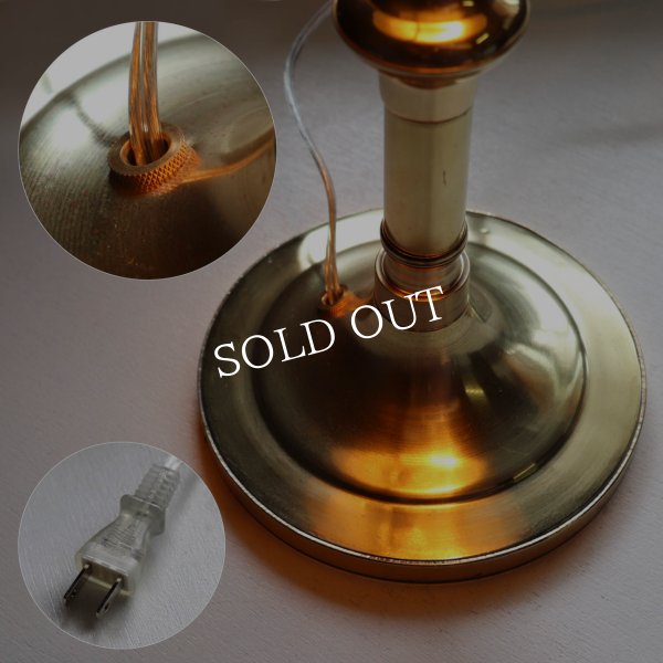 USAヴィンテージアールデコオールブラステーブルライト｜アンティーク真鍮製卓上照明ランプ