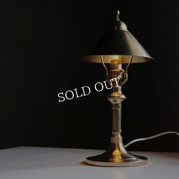 USAヴィンテージアールデコオールブラステーブルライト｜アンティーク真鍮製卓上照明ランプ