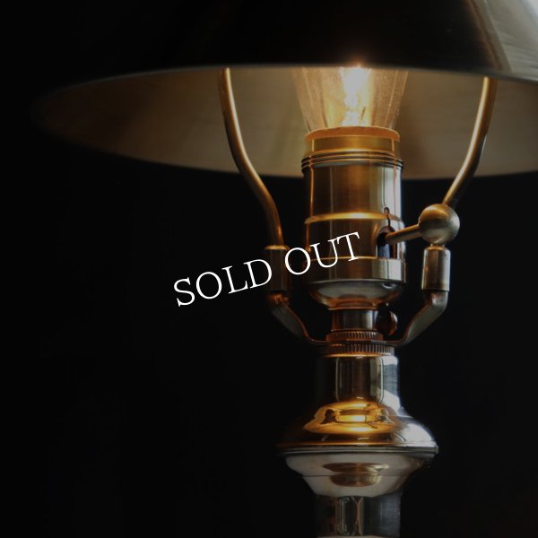 USAヴィンテージアールデコオールブラステーブルライト｜アンティーク真鍮製卓上照明ランプ