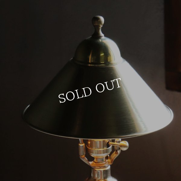 USAヴィンテージアールデコオールブラステーブルライト｜アンティーク真鍮製卓上照明ランプ