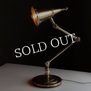 USAヴィンテージ卓上照明ホブネイルミルクガラス鍵スイッチ付テーブル