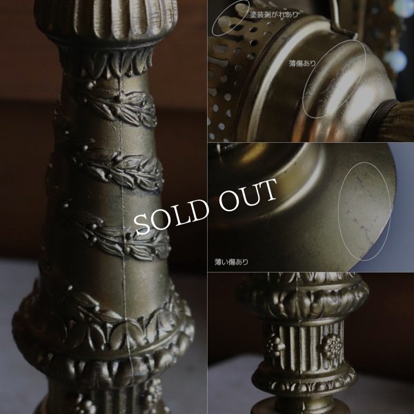 USAヴィンテージホブネイルミルクガラステーブルライト｜ヴィクトリアンランプ卓上照明