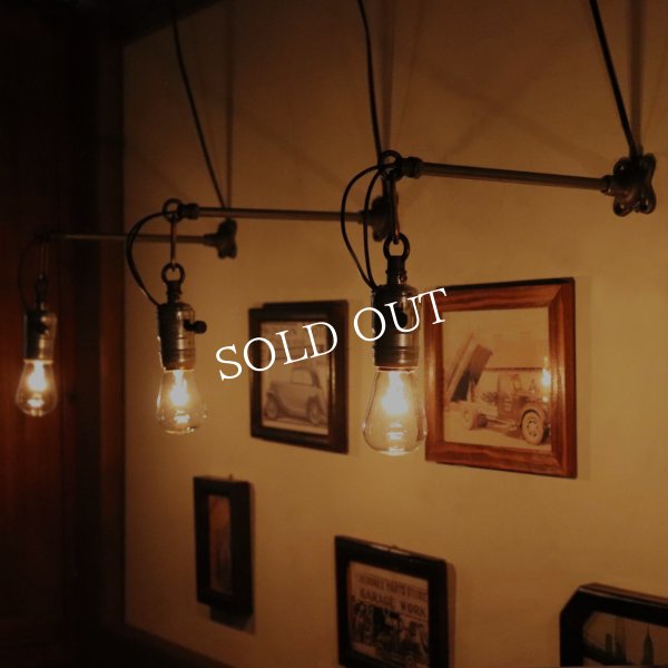 USAヴィンテージインダストリアルチェーンリング付ブラケットライト｜工業系壁掛け照明アンティーク