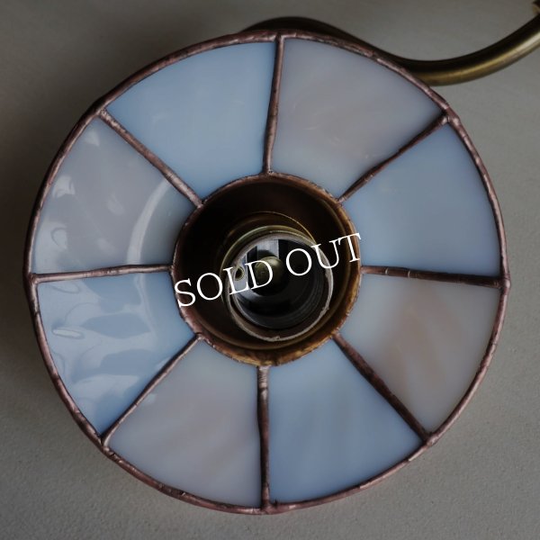 USAヴィンテージミルクガラスウェアリメイクウォールランプ｜壁掛け照明ステンドグラスブラケットライト