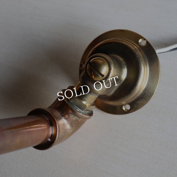 工業系壁掛け照明｜真鍮製アンティークソケット＆銅製配管インダストリアルブラケットライト