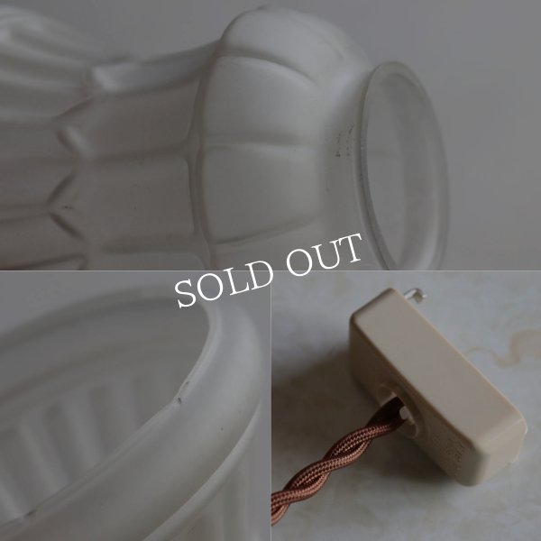 アンティーク天井照明｜USAヴィンテージフロストガラスペンダントライト・アートデコ