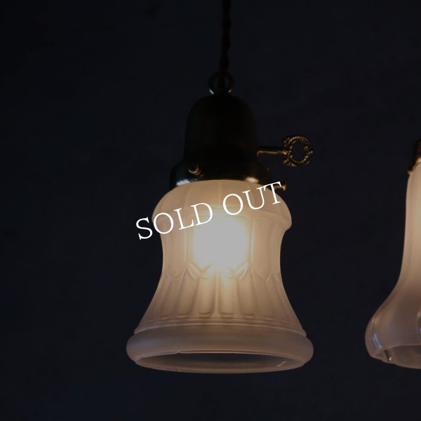 アンティーク天井照明｜USAヴィンテージフロストガラスペンダントライト・アートデコ