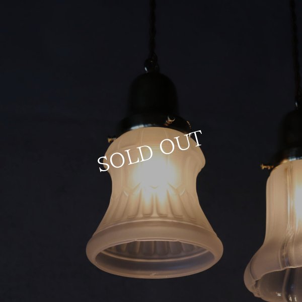 アンティーク天井照明｜USAヴィンテージフロストガラスペンダントライト・アートデコ