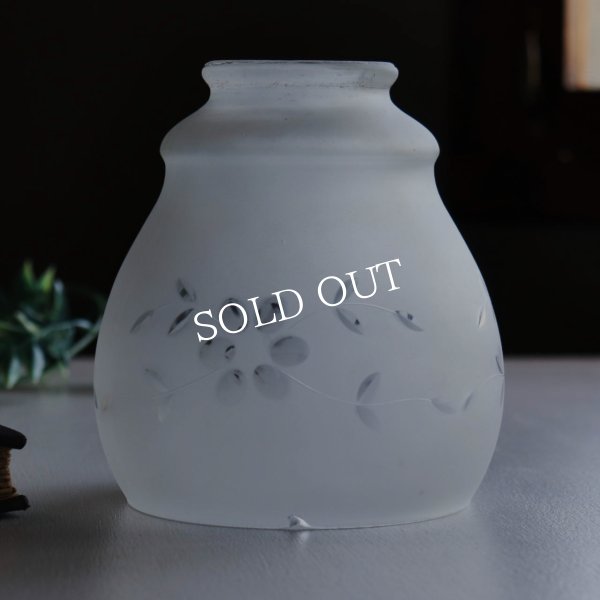 USAヴィンテージカットガラスシェードペンダントライト花柄｜吊下照明アンティーク切子