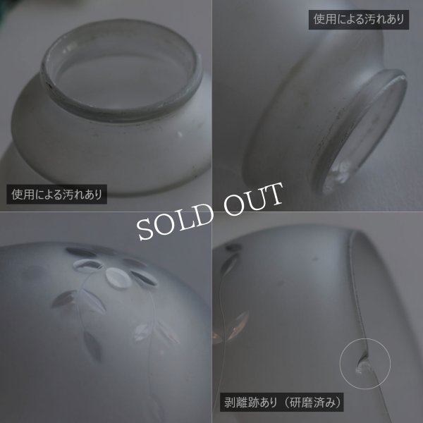 USAヴィンテージカットガラスシェードペンダントライト花柄｜吊下照明アンティーク切子