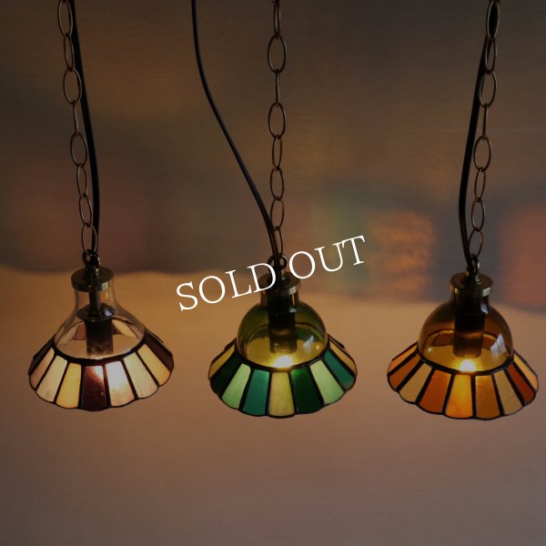 画像19: 【ピンク・紫系】ステンドグラスミニペンダントライト花型｜吊下げ照明・天井照明 (19)