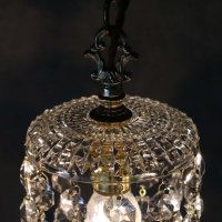 画像2: ヴィンテージミニシャンデリアペンダントライトガラス製大粒オクタゴンプリズム｜天井照明・吊下げ照明