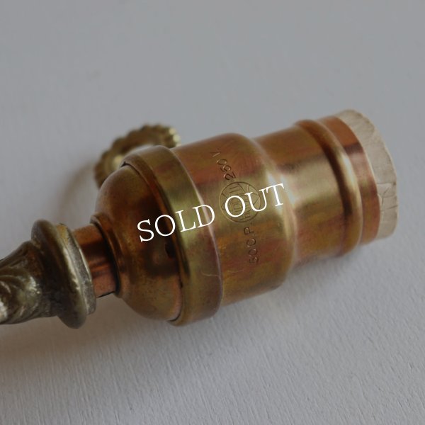 USAアンティークヴィクトリアンリングソケットペンダントライトB｜真鍮製天井吊下げ照明