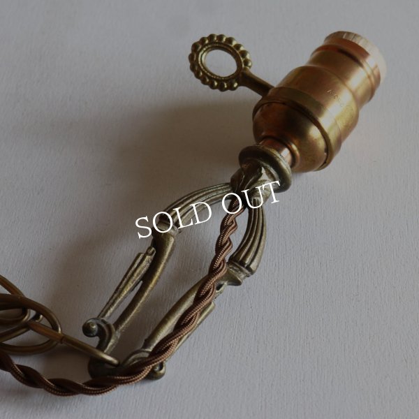 USAアンティークヴィクトリアンリングソケットペンダントライトB｜真鍮製天井吊下げ照明