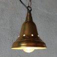 USAヴィンテージインダストリアルブラスシェードペンダントライト｜真鍮製山型電傘吊下げ照明 BRASS PENDANT LAMPS