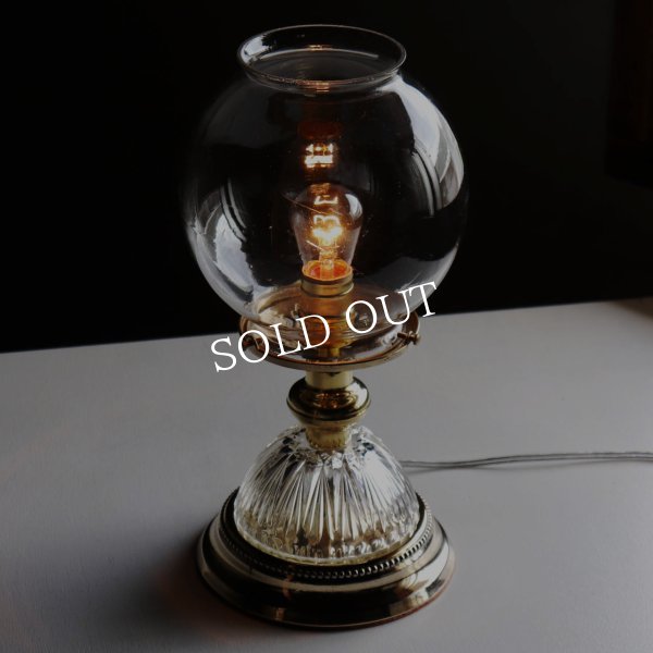 アンティーク卓上照明｜USAヴィンテージボールガラスシェードブラステーブルライト