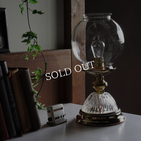 アンティーク卓上照明｜USAヴィンテージボールガラスシェードブラステーブルライト