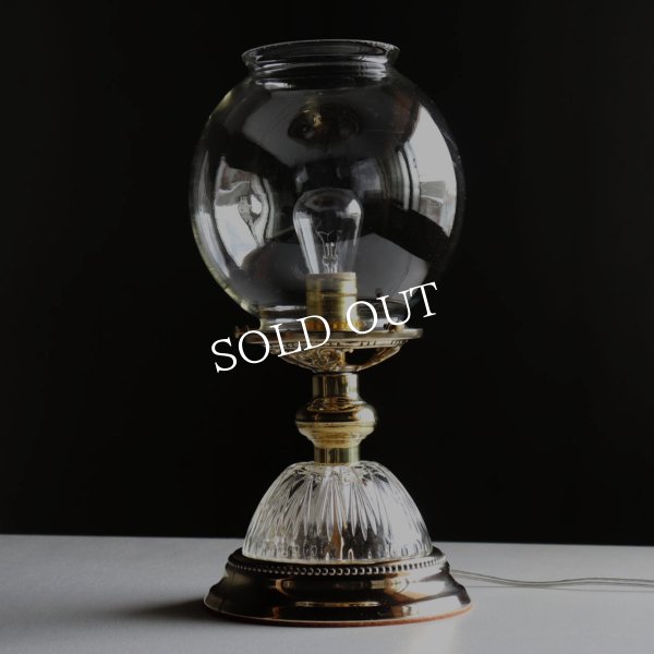 アンティーク卓上照明｜USAヴィンテージボールガラスシェードブラステーブルライト
