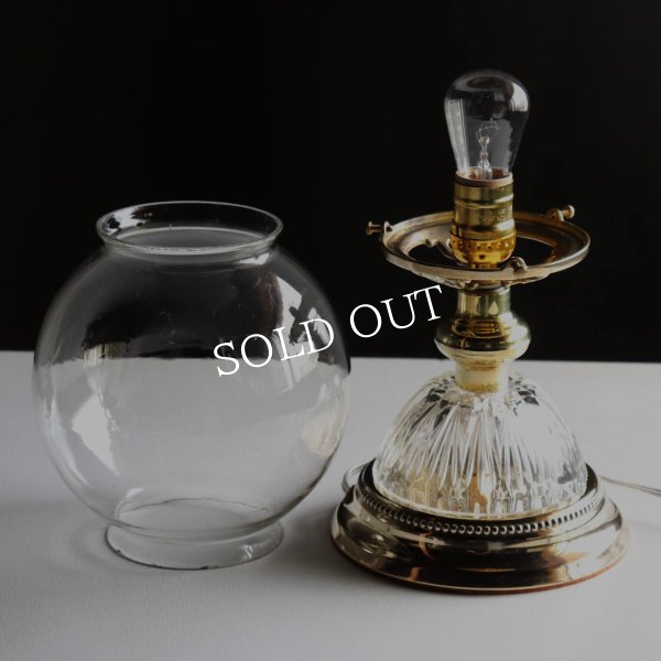 アンティーク卓上照明｜USAヴィンテージボールガラスシェードブラステーブルライト
