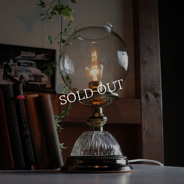アンティーク卓上照明｜USAヴィンテージボールガラスシェードブラステーブルライト