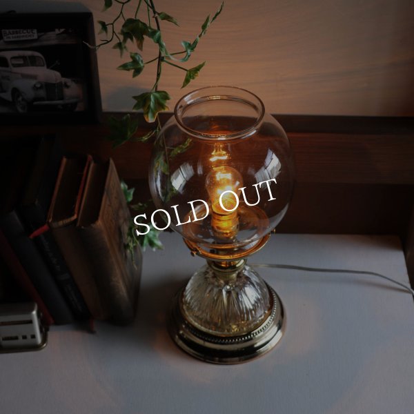 アンティーク卓上照明｜USAヴィンテージボールガラスシェードブラステーブルライト