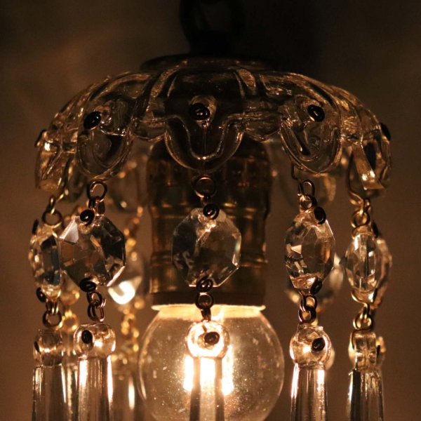 ヴィンテージミニシャンデリアペンダントライトガラス製アロープリズム|天井照明・吊下げ照明