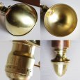 USAヴィンテージインダストリアルラウンドシェードブラスブラケットライト|工業系グースネックシェード真鍮製壁掛照明
