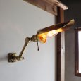 インダストリアルブラスピクチャーライト2点角度調整付き真鍮壁掛照明|工業系ウォールランプ