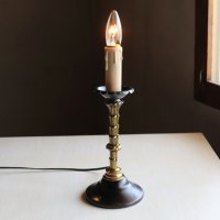 画像1: USAヴィンテージキャンドル型テーブルライト卓上照明｜アイアン調・ゴシック・ヴィクトリアン