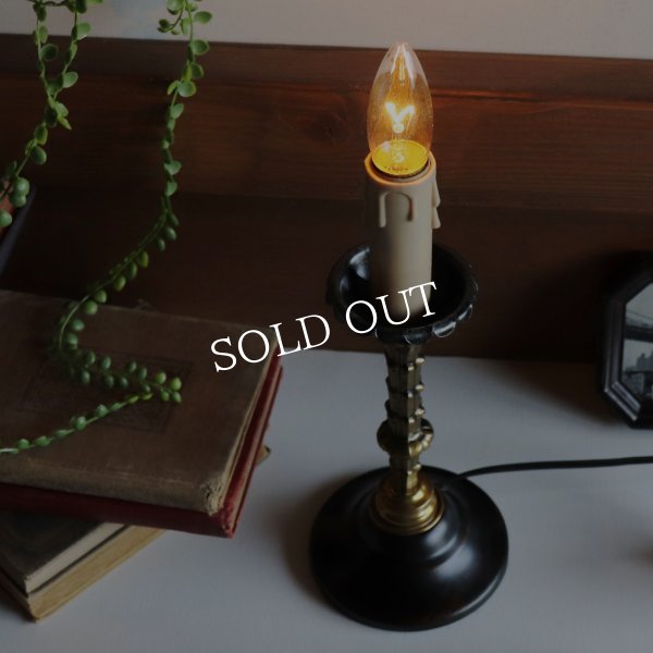 USAヴィンテージキャンドル型テーブルライト卓上照明｜アイアン調・ゴシック・ヴィクトリアン