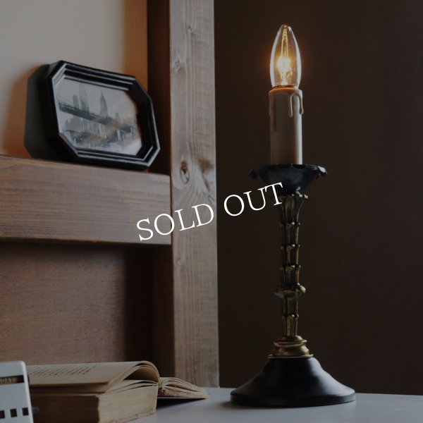 USAヴィンテージキャンドル型テーブルライト卓上照明｜アイアン調・ゴシック・ヴィクトリアン