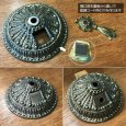 【加工工程の紹介】USAヴィンテージアラベスク柄ガラスシェード付きカフェランプ｜ヴィクトリアン卓上照明ミニテーブルライト