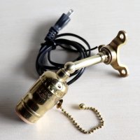 画像3: ヴィンテージインダストリアル真鍮製ミニブラケットライト・45度壁掛照明｜ウォールランプ