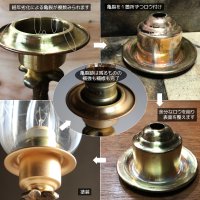 画像3: USAヴィンテージハリケーンランプ卓上照明・テーブルライト葡萄柄エッチンググラス|アンティーク