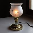 すずらんモチーフ ヴィンテージガラス テーブルランプ｜アンティーク調卓上照明