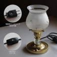 すずらんモチーフ ヴィンテージガラス テーブルランプ｜アンティーク調卓上照明
