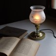 すずらんモチーフ ヴィンテージガラス テーブルランプ｜アンティーク調卓上照明