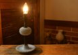 画像5: USAヴィンテージ卓上照明ホブネイルミルクガラス&真鍮のテーブルライト｜アンティークテーブルランプ (5)