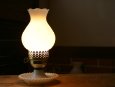 画像4: USAヴィンテージ卓上照明ホブネイルミルクガラス鍵スイッチ付テーブルライト｜アンティークテーブルランプ (4)