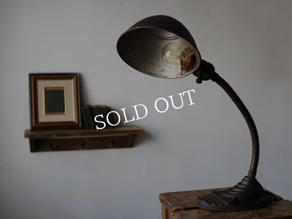 画像7: 工業系卓上照明｜ヴィンテージインダストリアルEAGLEグースネックデスクライト｜オフィスアイアン鉄テーブルランプ (7)