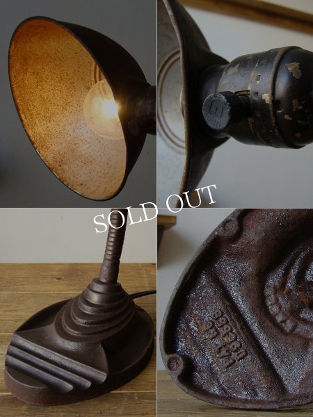 画像5: 工業系卓上照明｜ヴィンテージインダストリアルEAGLEグースネックデスクライト｜オフィスアイアン鉄テーブルランプ (5)