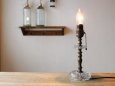 画像9: USAヴィンテージ卓上照明ホブネイル&カットが美しいガラス&真鍮のテーブルランプ｜ヴィクトリアンテーブルライト (9)