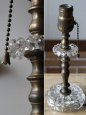 画像3: USAヴィンテージ卓上照明ホブネイル&カットが美しいガラス&真鍮のテーブルランプ｜ヴィクトリアンテーブルライト (3)