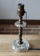 画像4: USAヴィンテージ卓上照明ホブネイル&カットが美しいガラス&真鍮のテーブルランプ｜ヴィクトリアンテーブルライト (4)