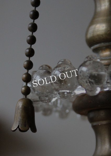 画像6: USAヴィンテージ卓上照明ホブネイル&カットが美しいガラス&真鍮のテーブルランプ｜ヴィクトリアンテーブルライト (6)