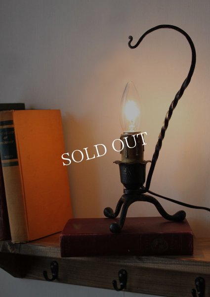 画像4: USAヴィンテージ卓上照明アイアン製キャンドルテーブルランプ｜鉄製蝋台テーブルライトアメリカンカントリー (4)