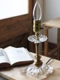 画像3: USAヴィンテージ卓上照明カットが美しいスクエアガラス&真鍮のテーブルランプ｜ヴィクトリアンテーブルライト (3)